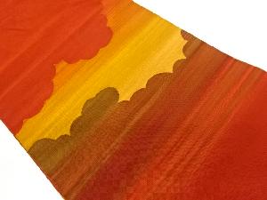 綴れ雲取り模様織出し名古屋帯